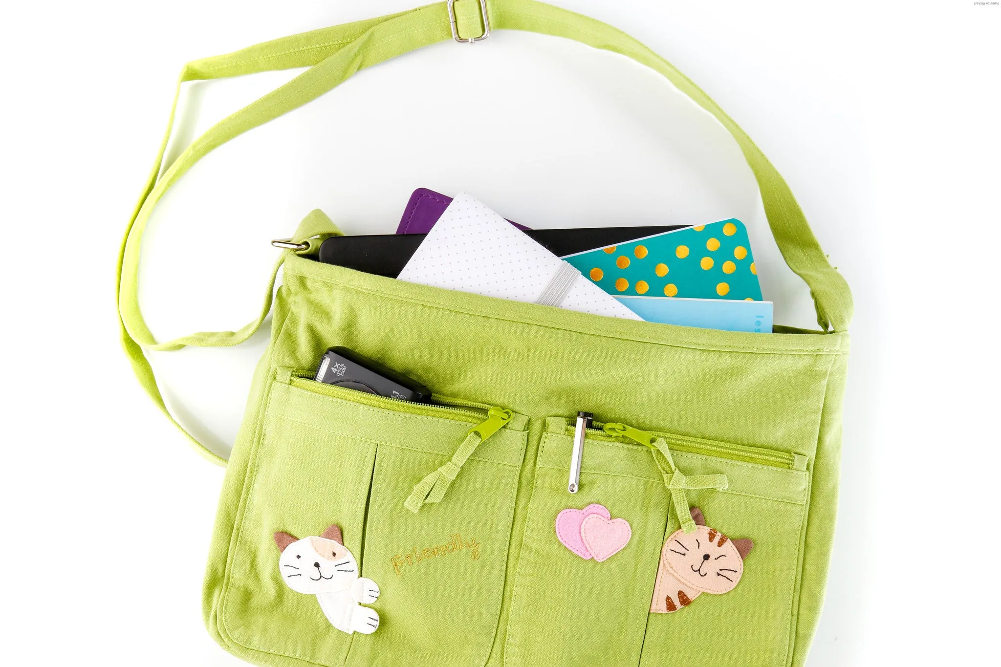 Cara Cat Motto Crossbody Bag