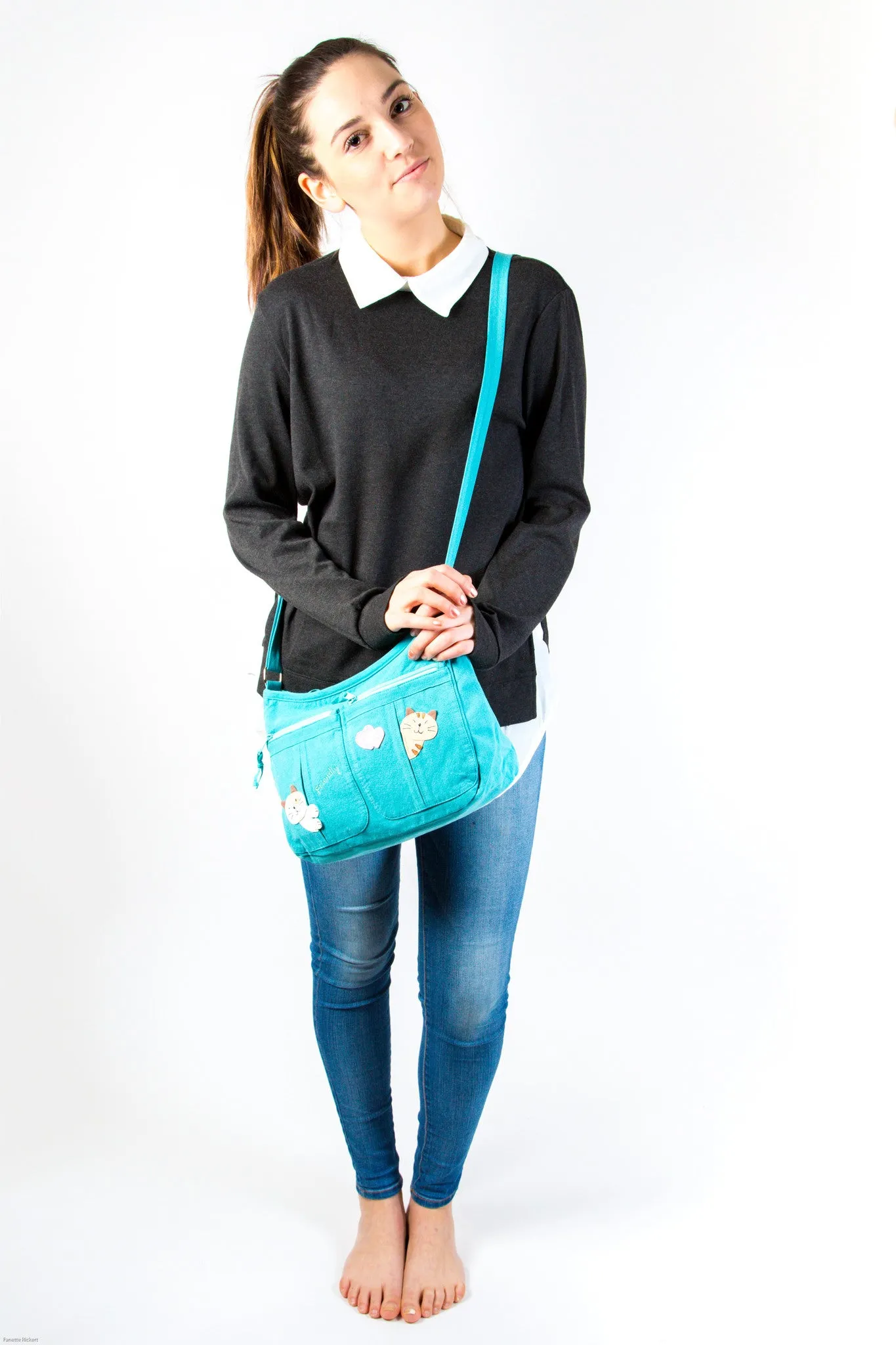 Cara Cat Motto Crossbody Bag