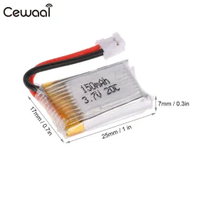 Cewaal Drone Battery 3.7V 150mAh Li-Polymer Battery for JJRC H36 Eachine E010
