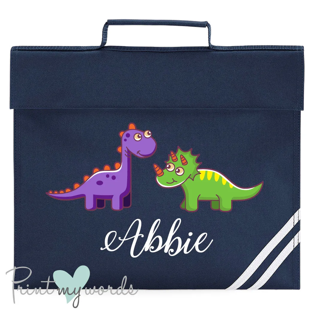 Children's Personalised Dinosaur School Book Bag