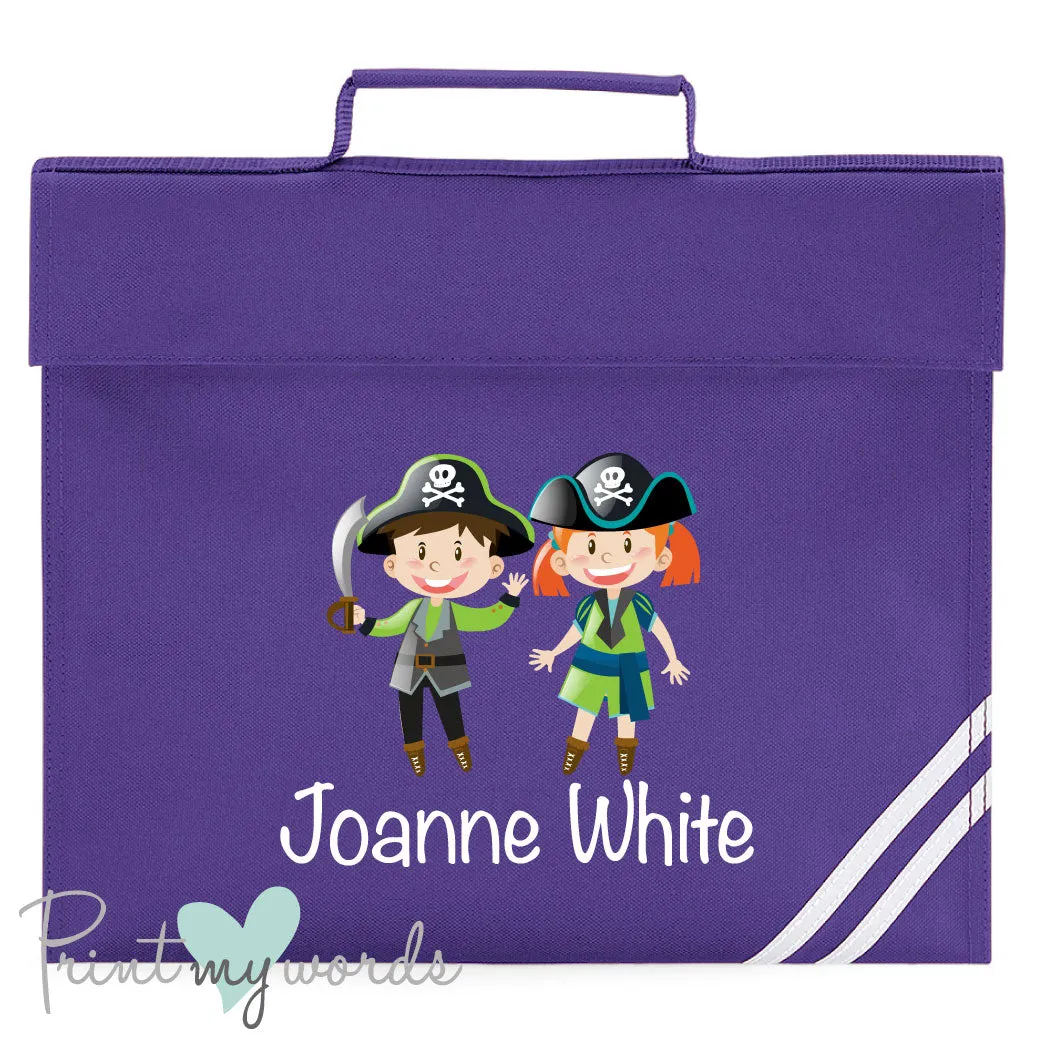 Children's Personalised Pirate School Book Bag