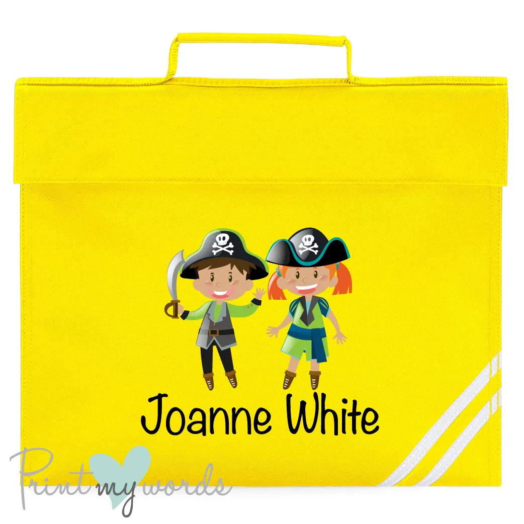 Children's Personalised Pirate School Book Bag