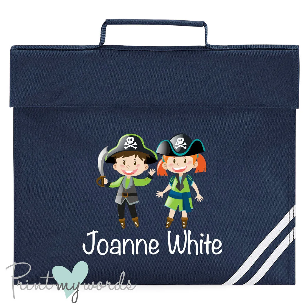 Children's Personalised Pirate School Book Bag