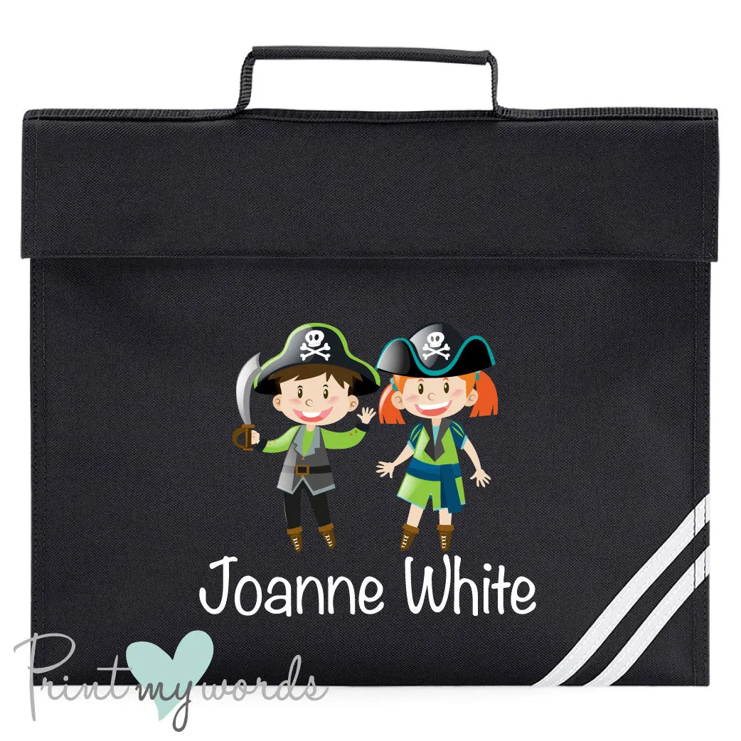 Children's Personalised Pirate School Book Bag