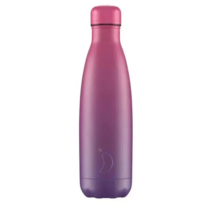 Chilly’s 500ml Gradient Bottle - Green / Blue OR Purple / Fuchsia