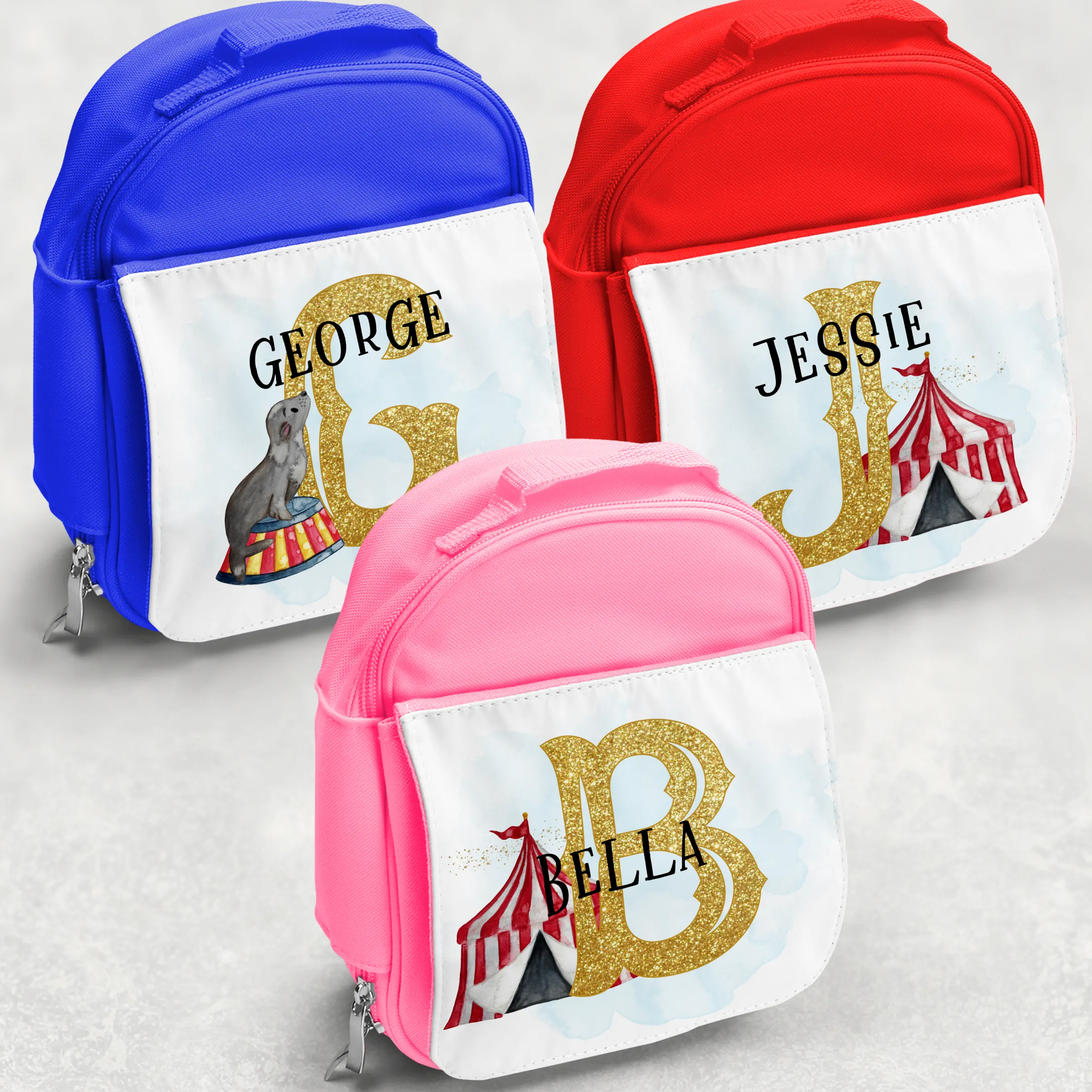 Circus Alphabet Personalised Kids Insulated Lunch Bag