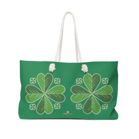 Clover Leaf Weekender Bag, St. Patrick's Day Irish 24"x13"Weekender Bag- Made in USA