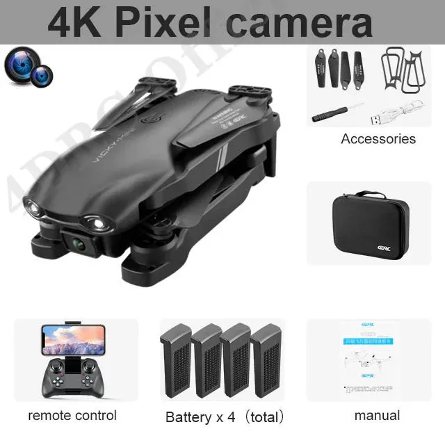 Compact 4K Mini Drone with Dual Cameras - Ideal for Kids & Beginners