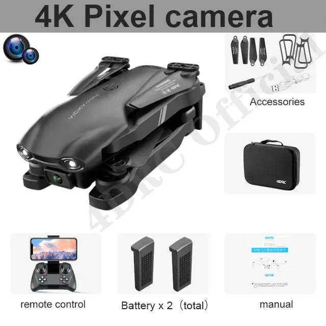 Compact 4K Mini Drone with Dual Cameras - Ideal for Kids & Beginners