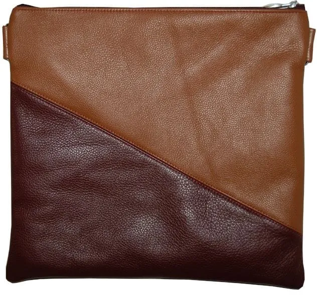 Contemporary Leather Tallis and Teffilin Bag Angle Cut 2 Color bag 320C-BG