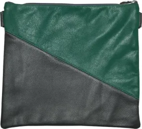 Contemporary Leather Tallis and Teffilin Bag Angle Cut 2 Color bag 320C-GR