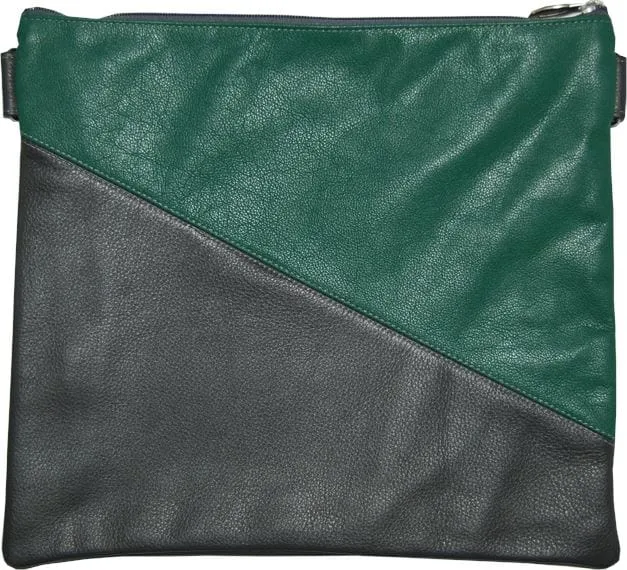 Contemporary Leather Tallis and Teffilin Bag Angle Cut 2 Color bag 320C-GR