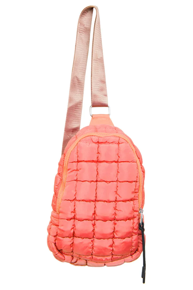 Coral Quilted Wholesale Sling Bag