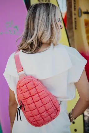 Coral Quilted Wholesale Sling Bag
