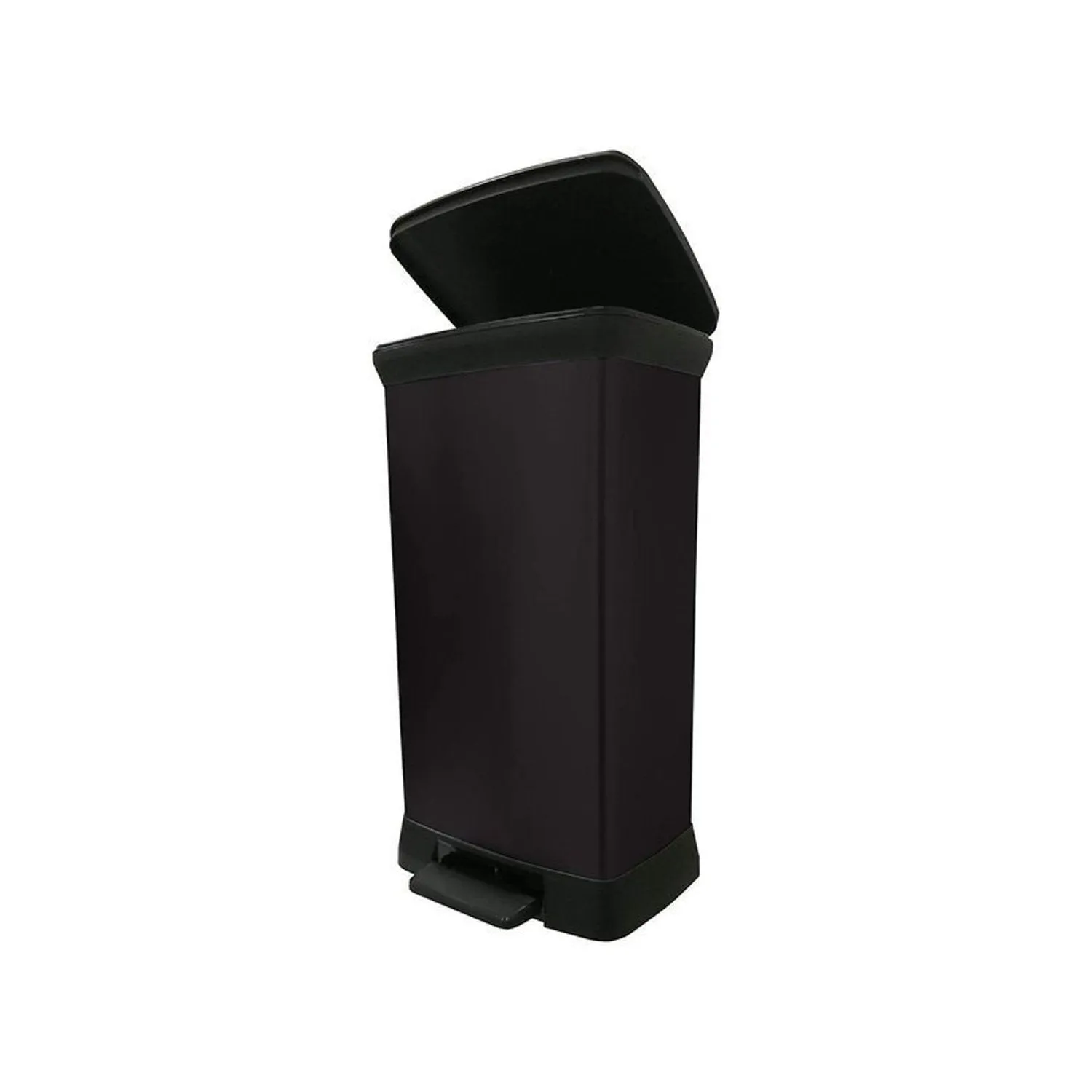 CURVER DECO BIN 50L Black Pedal Bin with Removable Compartment Elegant Modern Design No Prints