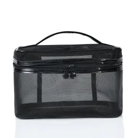Darianrojas 1PCS Women Men Necessary Portable Cosmetic Bag Transparent Travel Organizer Fashion Large Black Toiletry Bags Makeup Pouch