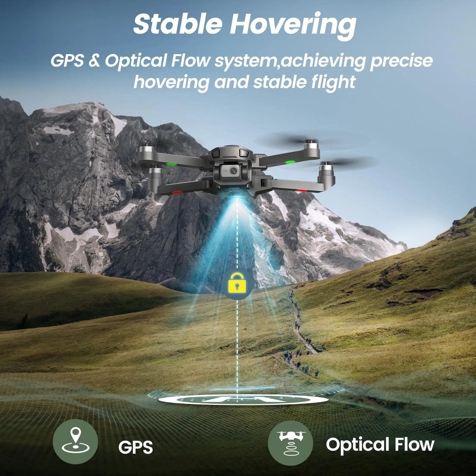 Drones with Camera for Adults 4K  RC Quadcopter, Return Home, Brushless Motor, 5G Transmission, 40 Mins Flight Time, 2 Batteries