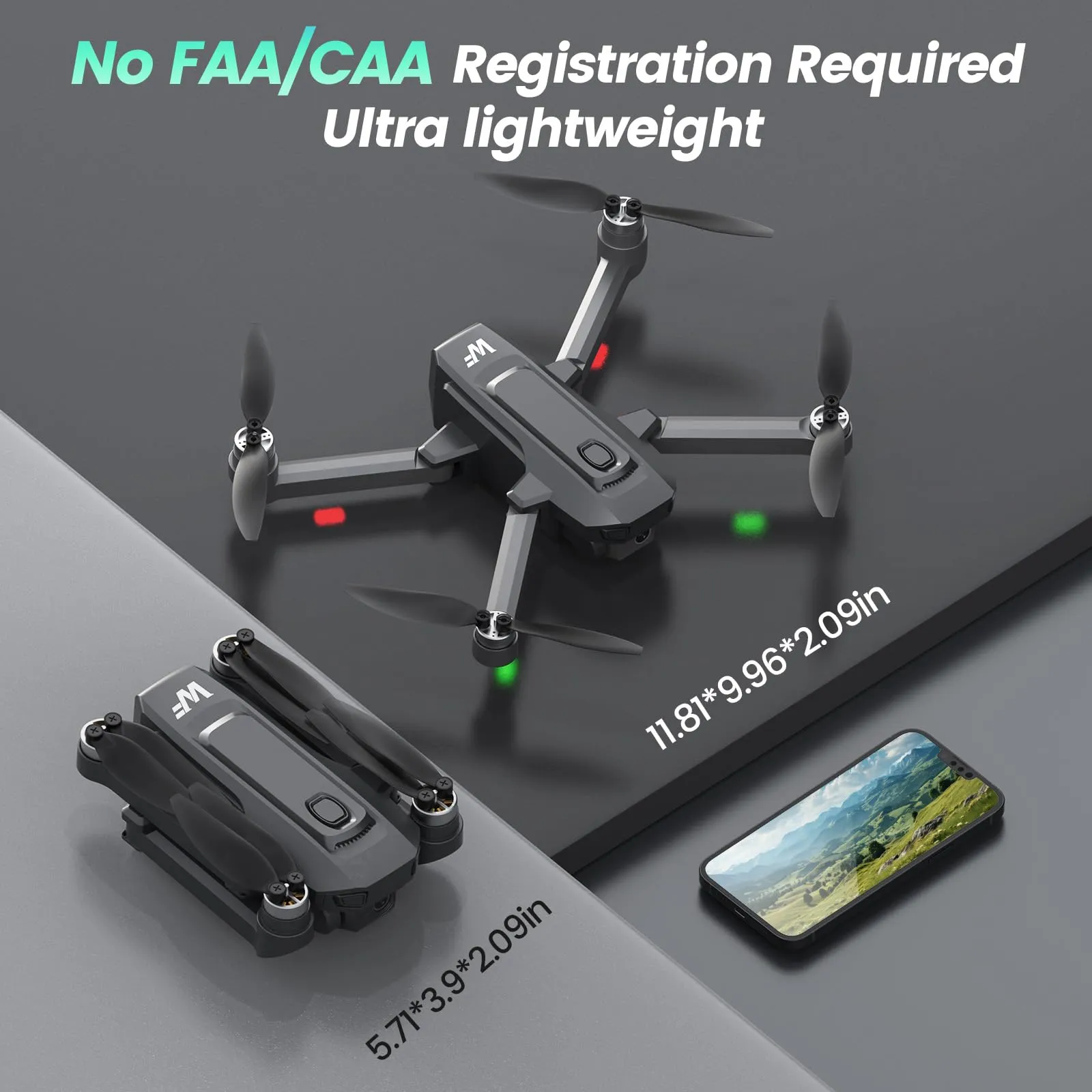 Drones with Camera for Adults 4K  RC Quadcopter, Return Home, Brushless Motor, 5G Transmission, 40 Mins Flight Time, 2 Batteries