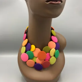 Duku 4-Tier Button Necklace