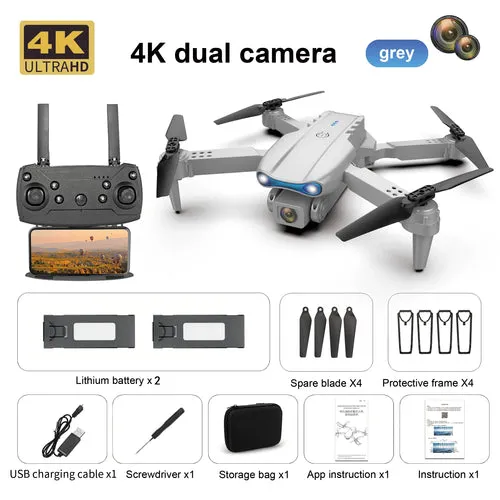 E99 K3 4K Camera Drone - Foldable Quadcopter with Dual Lens FPV
