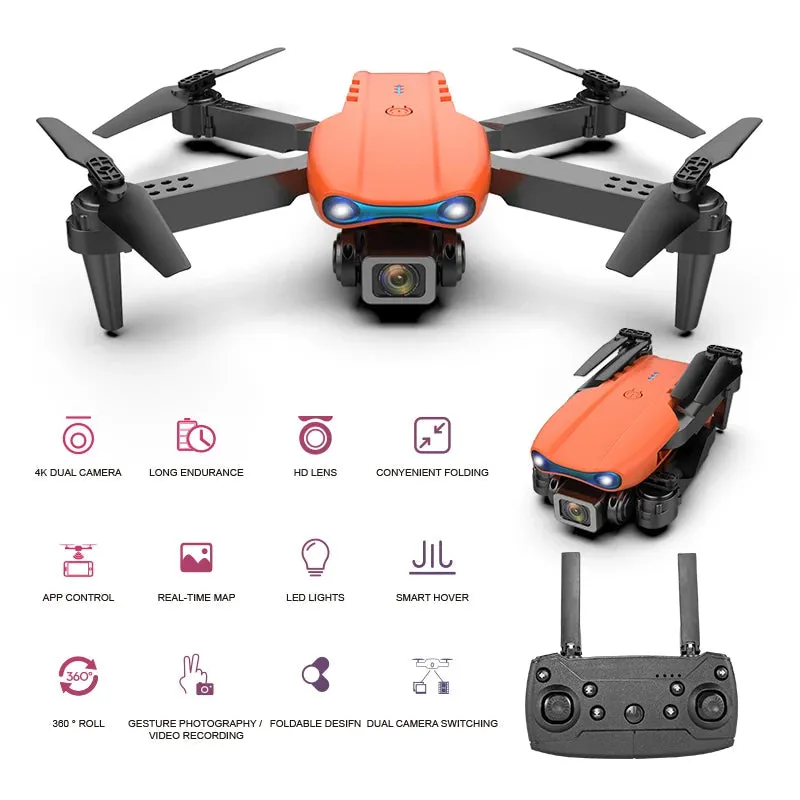 E99 K3 4K Camera Drone - Foldable Quadcopter with Dual Lens FPV