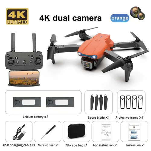 E99 K3 4K Camera Drone - Foldable Quadcopter with Dual Lens FPV