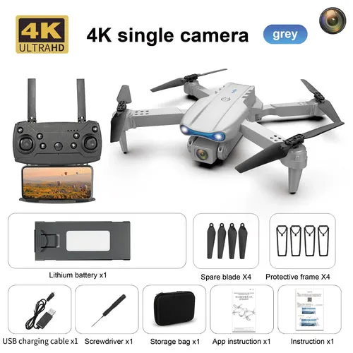 E99 K3 4K Camera Drone - Foldable Quadcopter with Dual Lens FPV