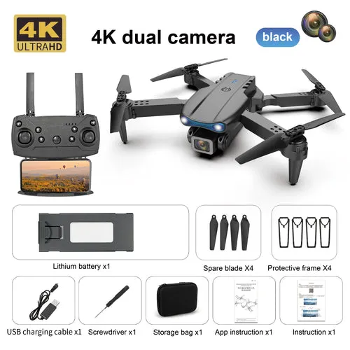 E99 K3 4K Camera Drone - Foldable Quadcopter with Dual Lens FPV