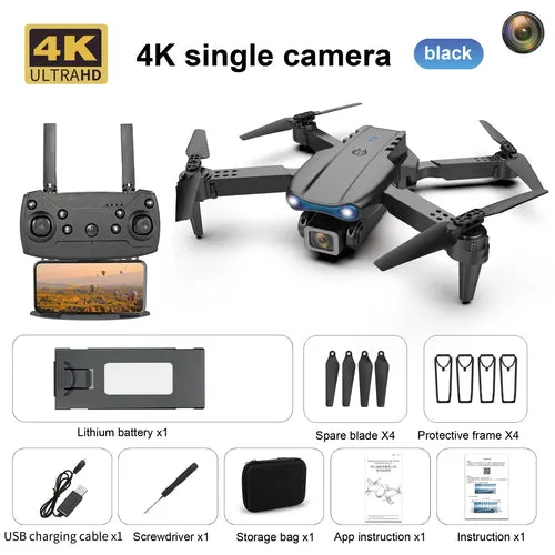 E99 K3 4K Camera Drone - Foldable Quadcopter with Dual Lens FPV
