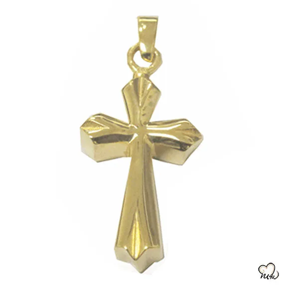 Elegant Cross Cremation Jewelry - Gold Plated