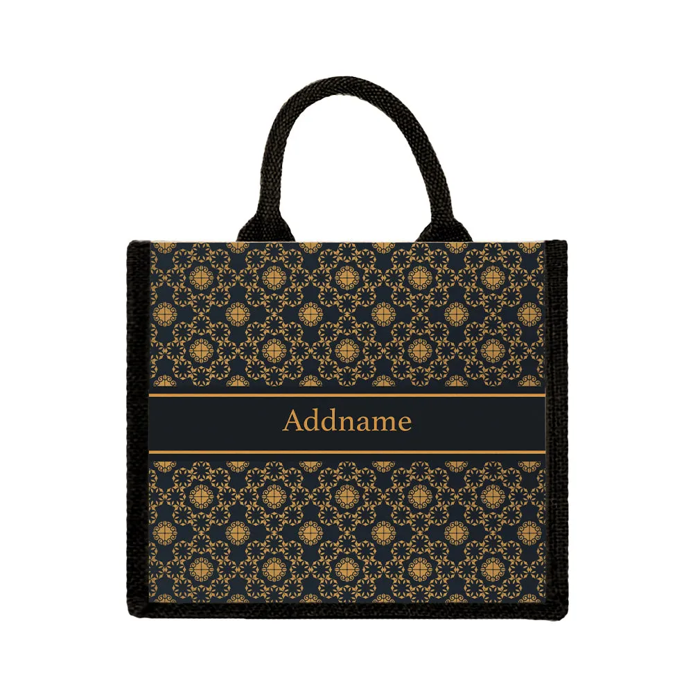 Elegant Mandala Jute Tote Bag