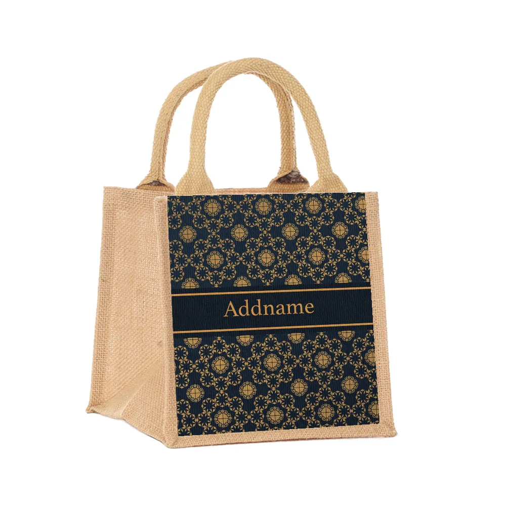 Elegant Mandala Jute Tote Bag