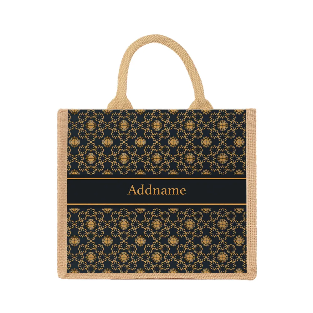 Elegant Mandala Jute Tote Bag