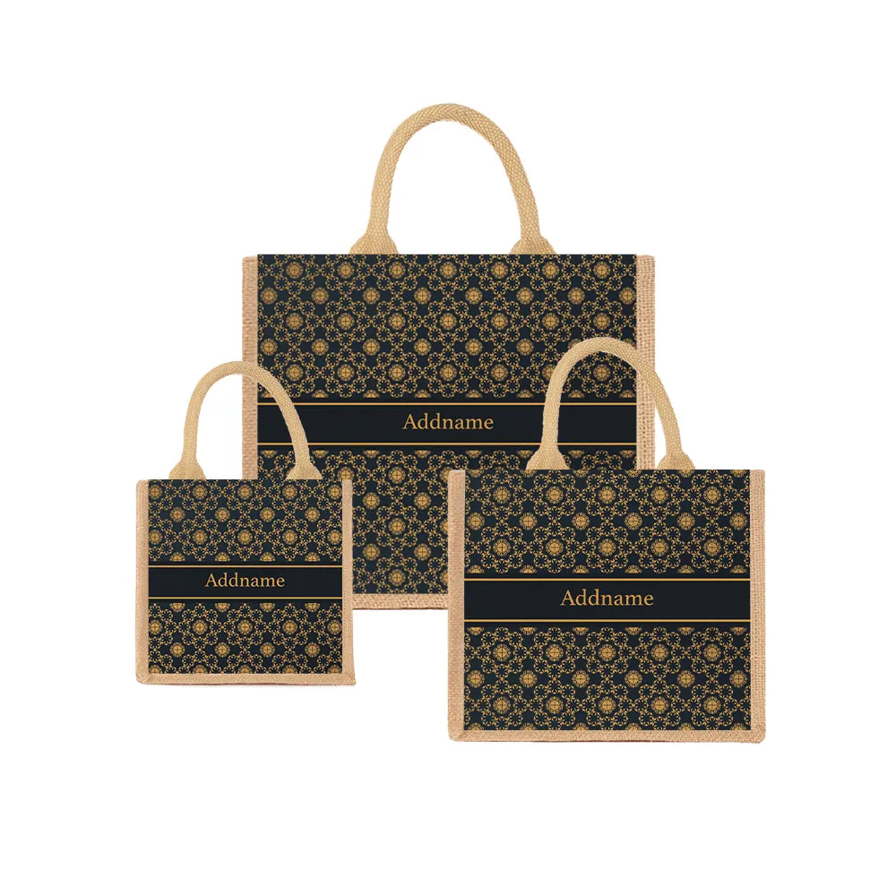 Elegant Mandala Jute Tote Bag
