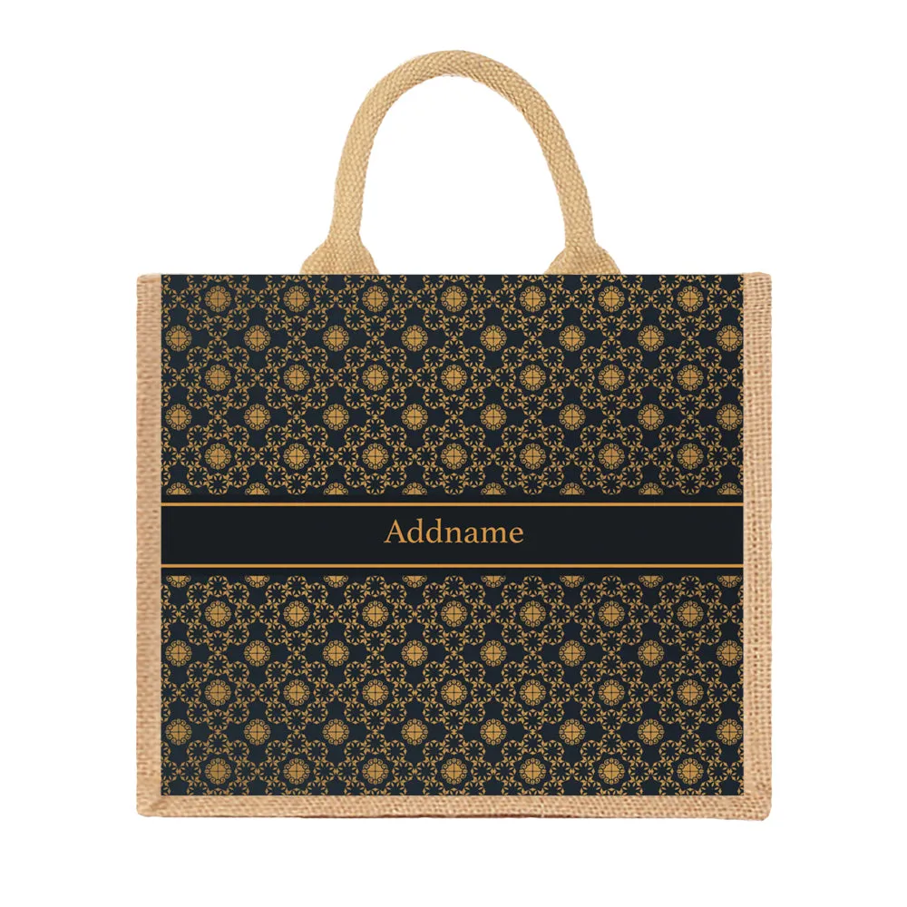 Elegant Mandala Jute Tote Bag