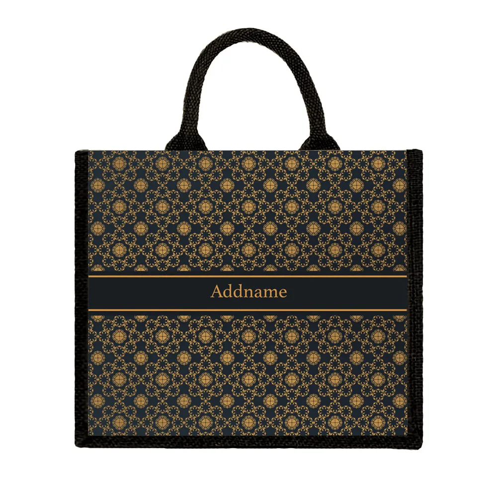Elegant Mandala Jute Tote Bag