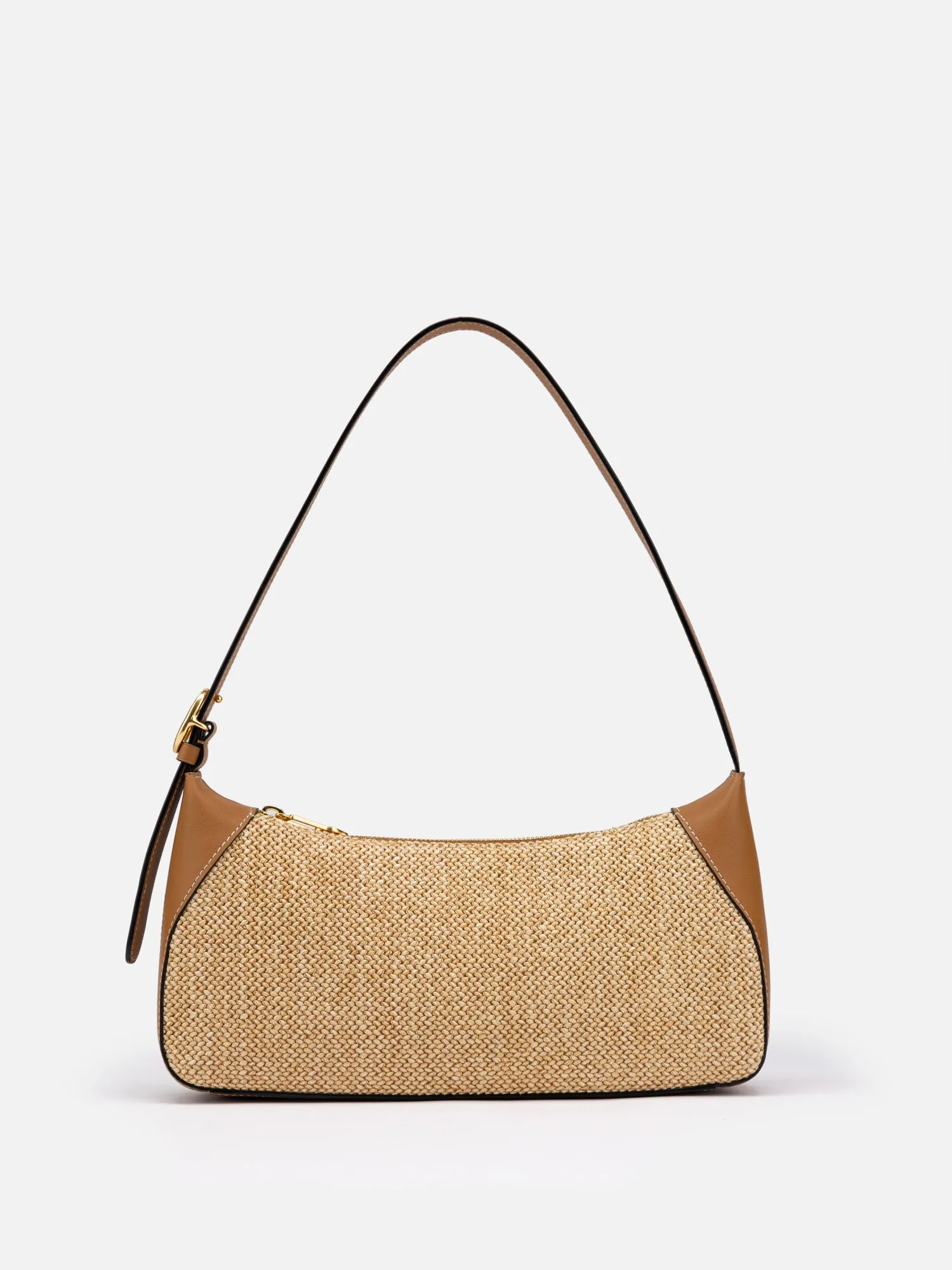 EP YAYING Spliced Straw Underarm Bag