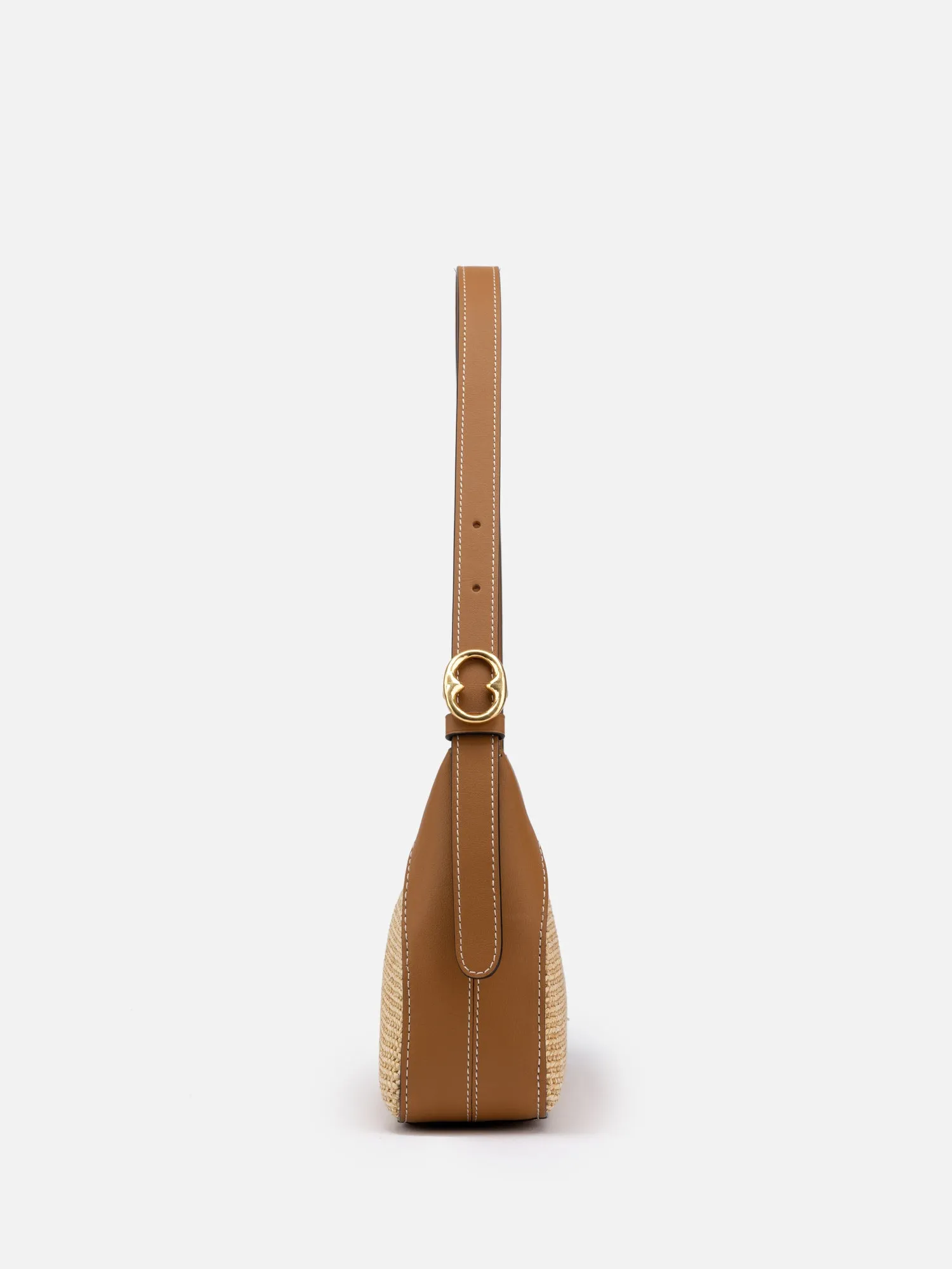EP YAYING Spliced Straw Underarm Bag