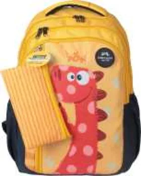 Faber Castell Dino Waterproof School Bag (Yellow)