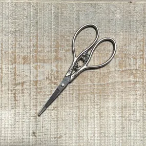 Firefly Notes-Floral Teardrop Scissors-Silver