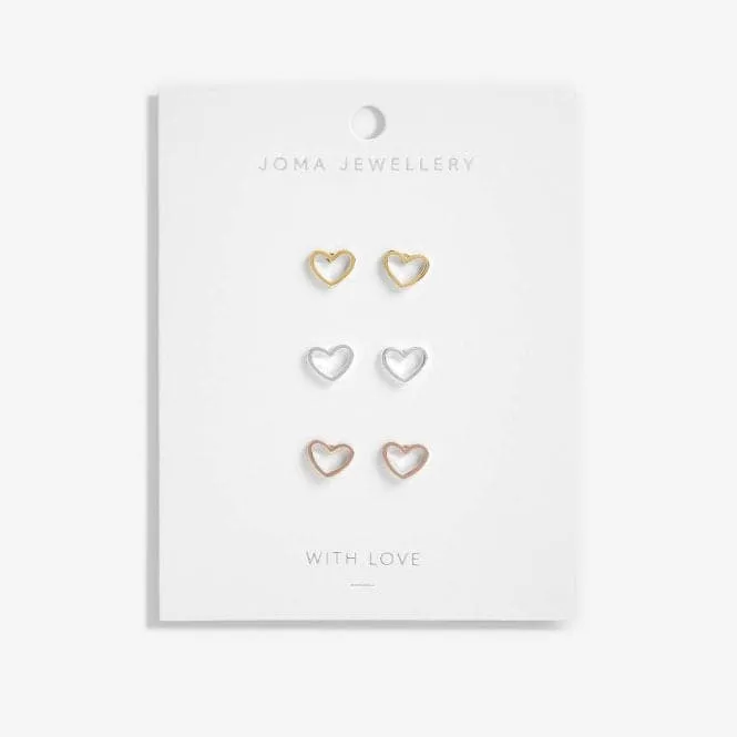 Florence Heart Earring Trio 5892