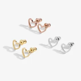 Florence Heart Earring Trio 5892