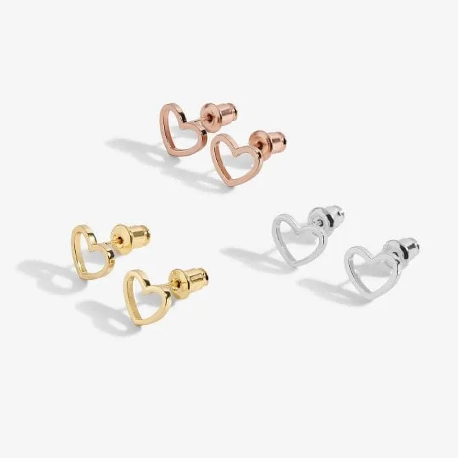 Florence Heart Earring Trio 5892
