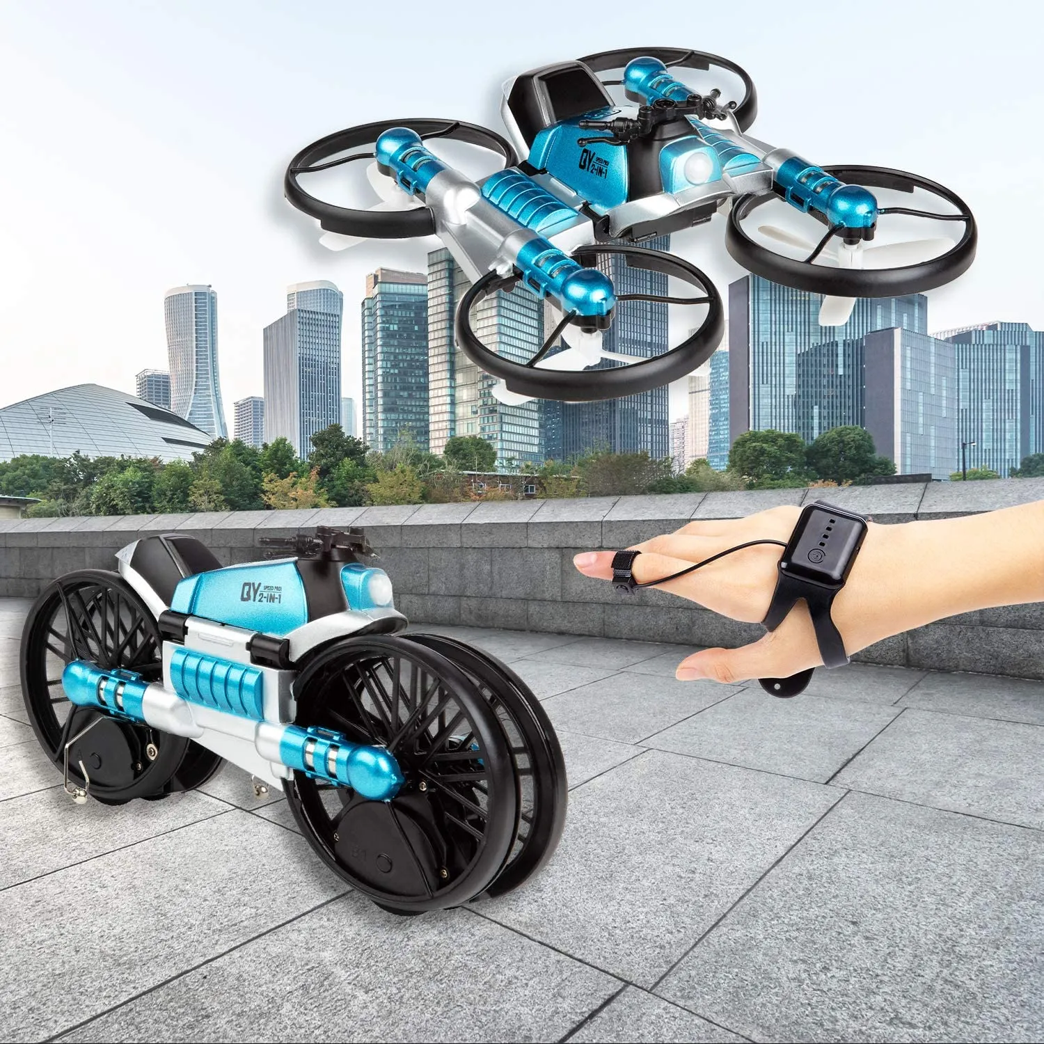 Foldable Quadcopter Blue