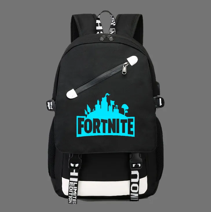Fortnite Game Fortress Night Lens Backpack Student Bag Casual Bag USB Bag (shipping to US, Canada & Europe)