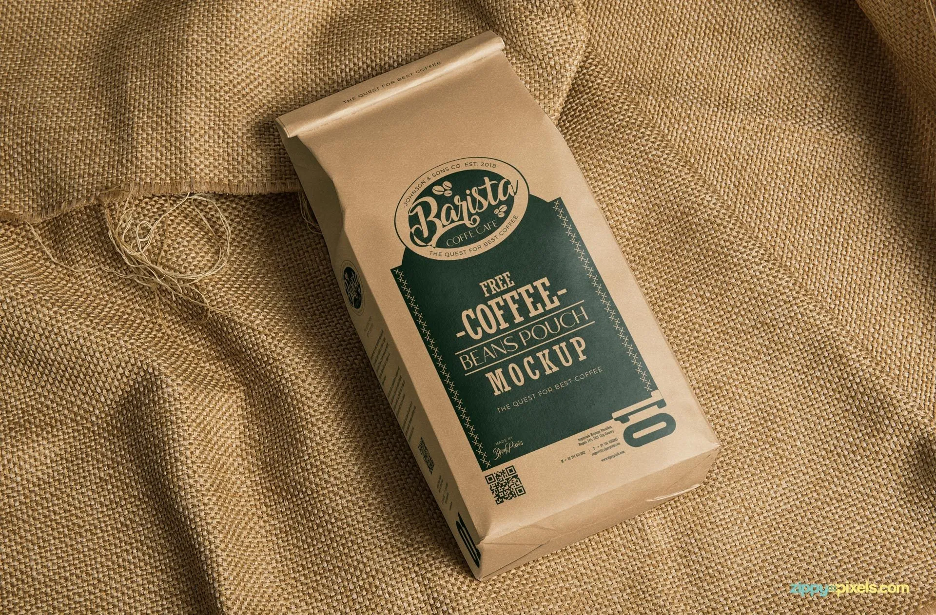 Free Classic Coffee Bag Mockup