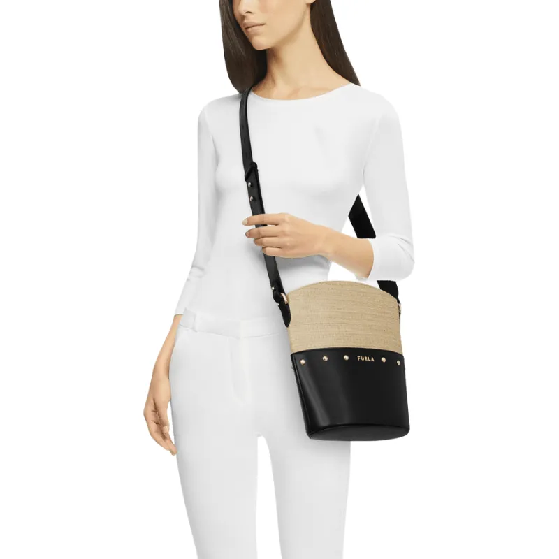 Furla Share Mini Bucket Bag - Deserto   Nero