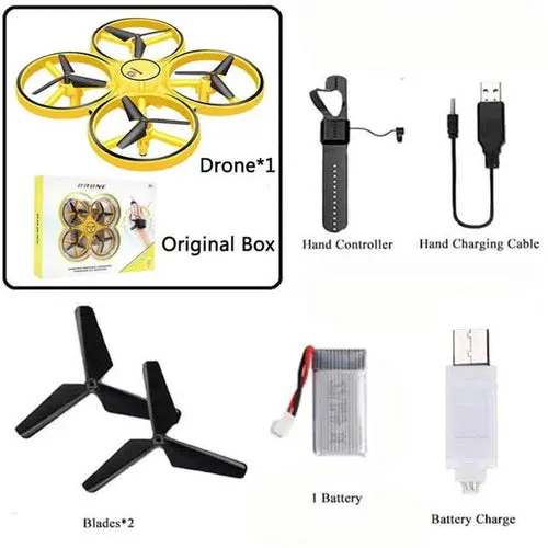 Gesture-Controlled Mini Drone with LED Lights - Fun Flying Experience!