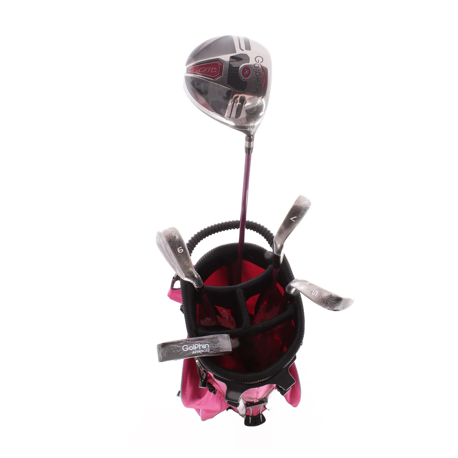 Golphin GFL [Brand New) Graphite Ladies Right Hand Driver,7,9,SW Putter Plus Stand Bag Ladies - Golphin