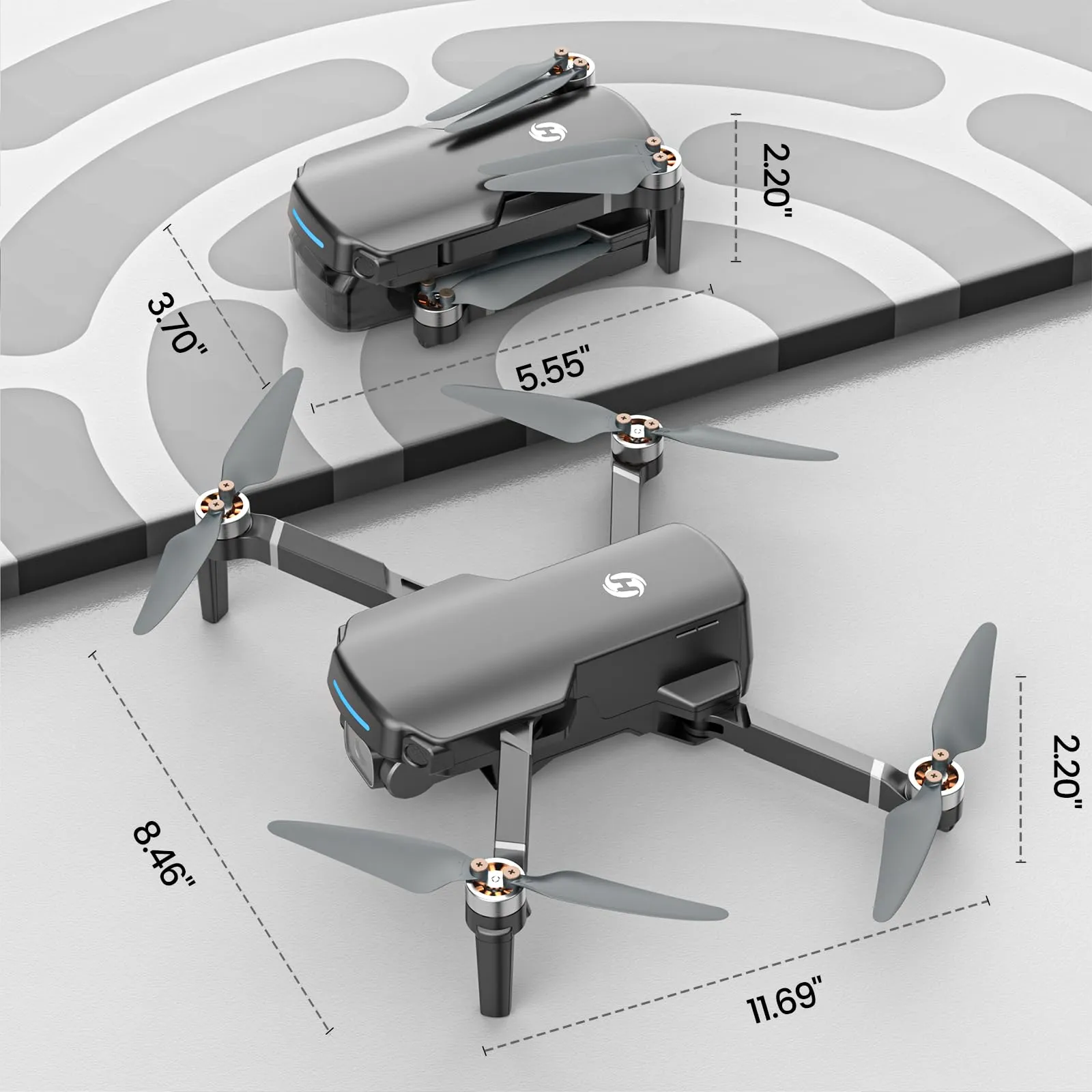 GPS Drone with 4K UHD Camera for Adults Beginner; HS360S 249g Foldable FPV RC Quadcopter